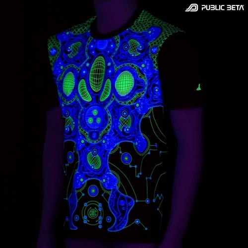 Metamorph UV Reactive Futuristic Printed T-shirt
