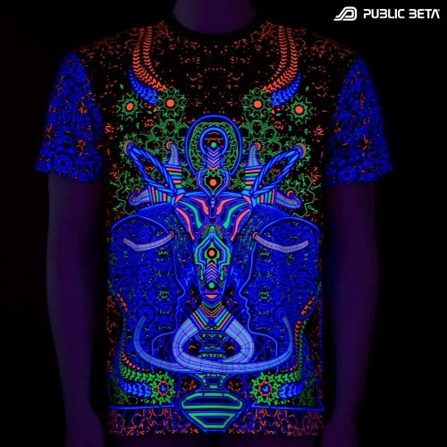 Psywear Blacklight T-Shirt / Brain Challenger UV D67 T-Shirt