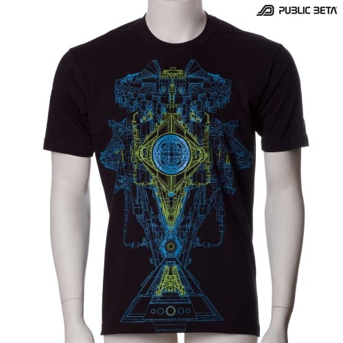 Synchronizer UV D75 - Psychedelic T-Shirt by Public Beta Wear