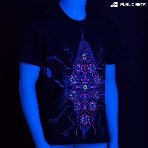 Psychedelic Blacklight Active T-Shirt - DeBug UV D95 