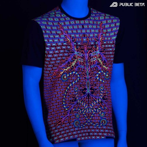 Connected UV Reactive Printed T-Shirt