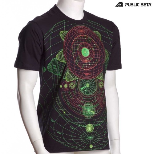 Intergalactic UV Active Psychedelic DJ T-Shirt