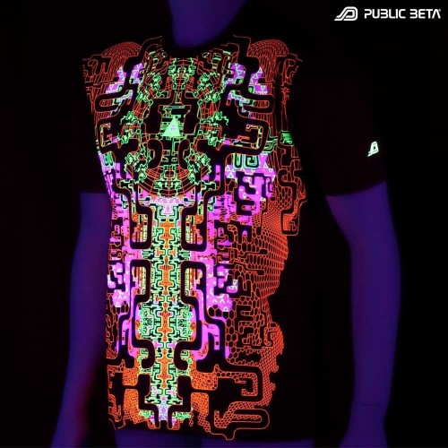 Maze Of Ra UV T-Shirt / Futuristic Blacklight Art Print Clothing