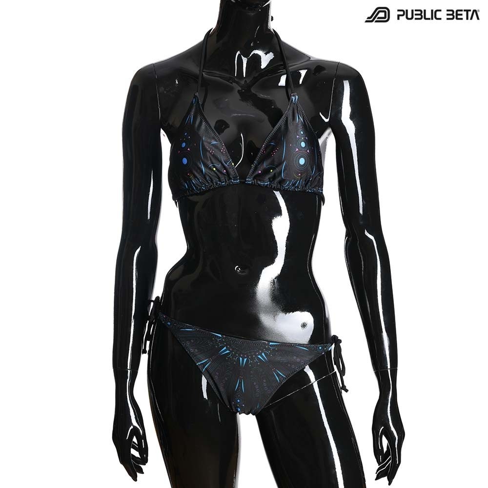 Cyberdala UV D108 Bikini Set / Psychedelic Patterns / Swimwear