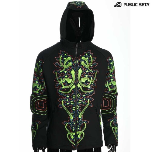 Psychedelic Blacklight Active Hooded Sweater
