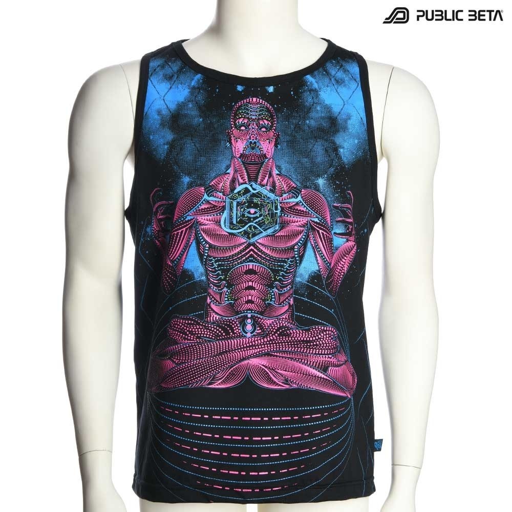 Blacklight Active Psychedelic Sleeveless Shirt / Psywear