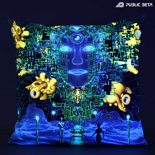 Innerverse D140 Glow in Blacklight Pillow Cover