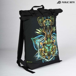Backpack with Roll-Top / Sacred Skull UV D102
