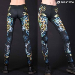 UV reactive design print on leggings