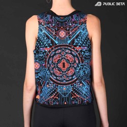 Blacklight Art Printed Cotton Top. Exclusive Style.