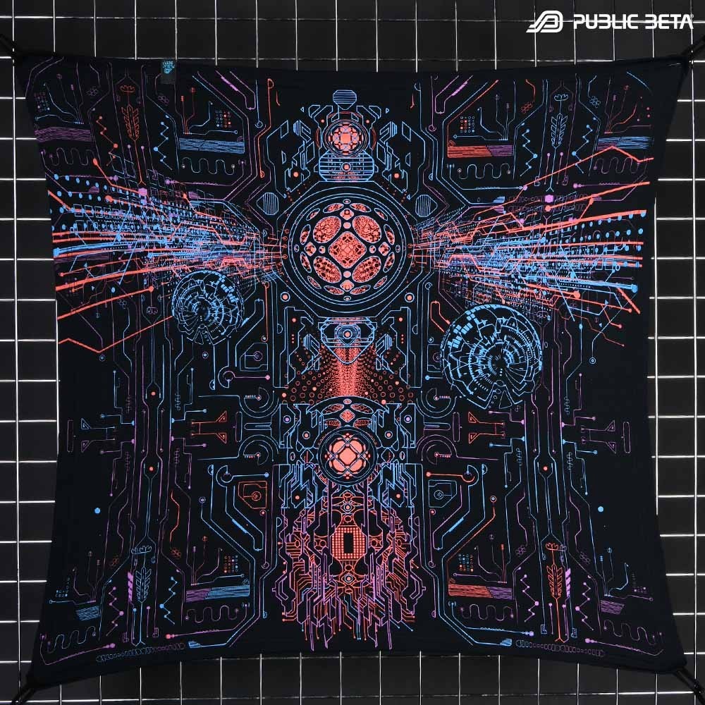 Motherboard 1.0 D146 Cotton Tapestry Psychedelic UV Art Print