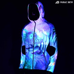 Transision of Dimensions Blacklight Sweater Full Print