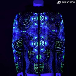 Biosonar UV D160 Hooded Sweater / Glow in Blacklight Psywear