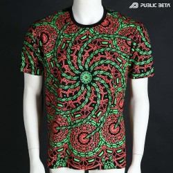 Psychedelic UV Active T-shirt / Full Print / Sequence UV D127