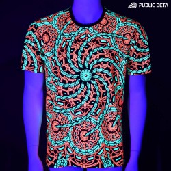 Psychedelic blacklight art printed t-shirt