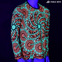 100% Cotton Longsleeve Shirt with UV Active Print