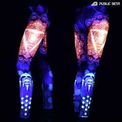 Glow in Blacklight Leggings / TechnoLog D128