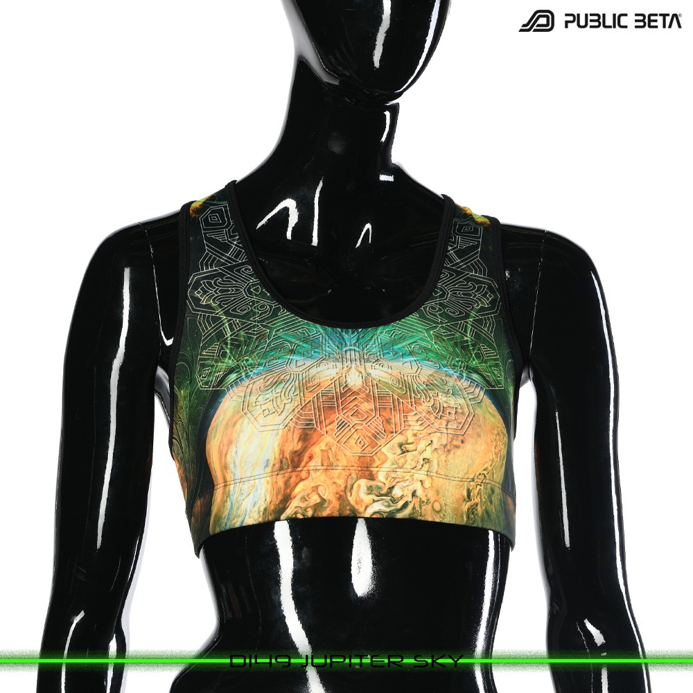 Jupiter Sky Psychedelc Clothing for Psychedelic Yogis, UV Active prints by Public Beta Wear