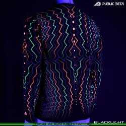 Alien Meditation 100% Cotton Longsleeve Shirt with UV Active Print by Public Beta Wear