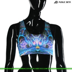 D163 Sun Temple Psychedelc Clothing for Psychedelic Yogis, UV Active prints by Public Beta Wear