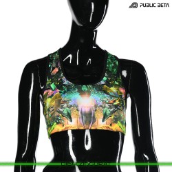 D164 Ziggurat Psychedelc Clothing for Psychedelic Yogis, UV Active prints by Public Beta Wear