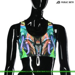 D166 Jungle Genie Psychedelc Clothing for Psychedelic Yogis, UV Active prints by Public Beta Wear