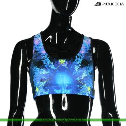 D167 Resonance Psychedelc Clothing for Psychedelic Yogis, UV Active prints by Public Beta Wear