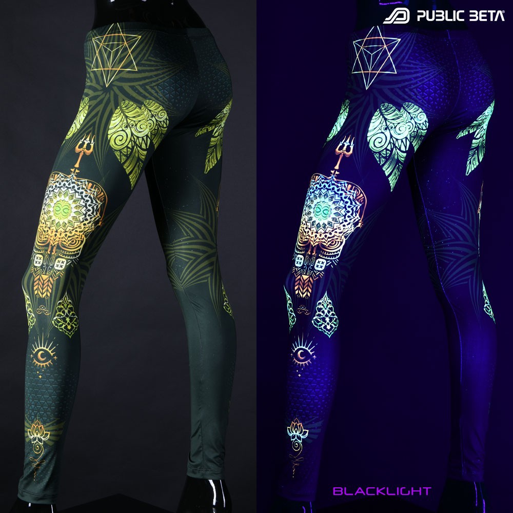 Ancient Theory D183 UV / Psychedelic Glow in Blacklight Leggings