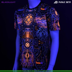 Blacklight T-Shirt. Psyclothing Psytrance festival wear