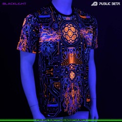 Blacklight T-Shirt. Psyclothing Psytrance festival wear