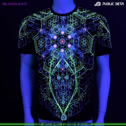 Atomic Generator Blacklight Psytrance T-Shirt by Public Beta Wear