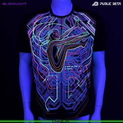 AI Blacklight T-Shirt Psytrance Art on clothing