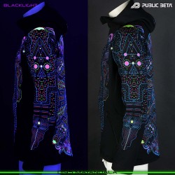 MayanDala Blacklight Sweater PsyArt Psytrance Wear by Public Beta