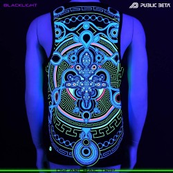 Psychedelic Blacklight Art Print on Sleeveless Shirt by Public Beta Wear