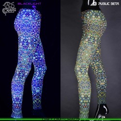 DMT Leggings by Public Beta Wear - Designed by Chaos Conzept Blacklight Psychedelic Wear