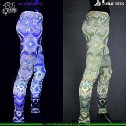 Liquid Chaos : Design by Chaos Conzept Psychedelic Blacklight Art on Leggings by Public Beta Wear