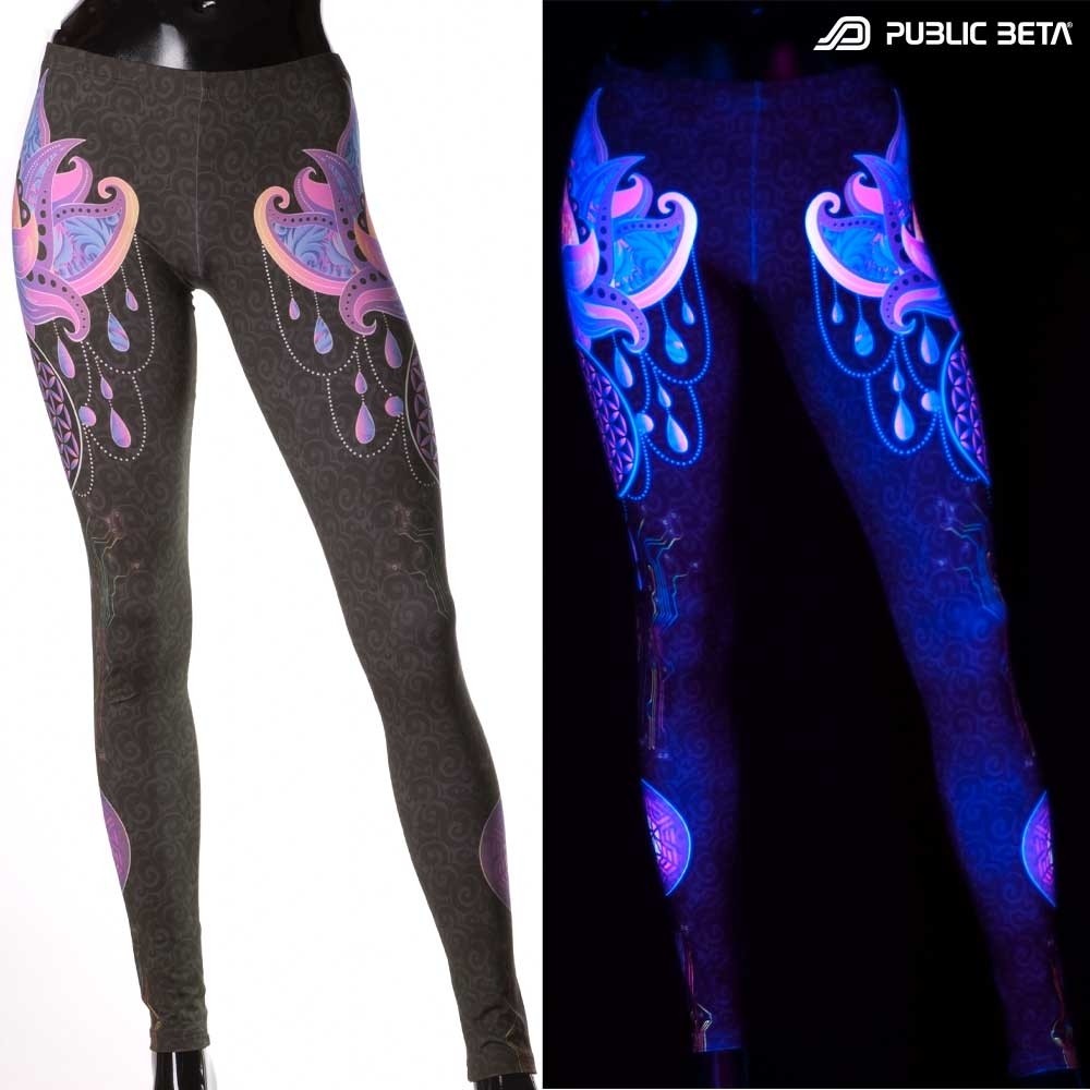 Lotus 23 D109  Glow in Blacklight Leggings