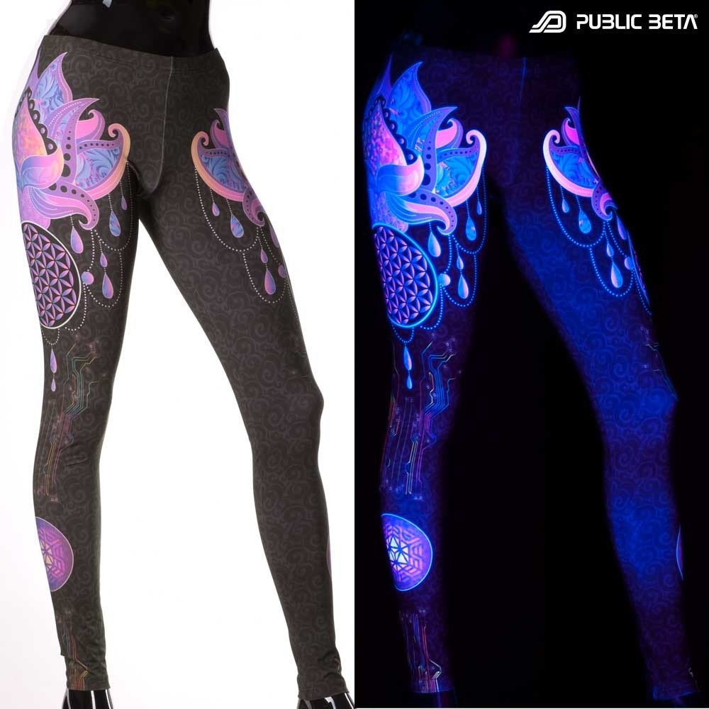 Lotus 23 D109  Glow in Blacklight Leggings