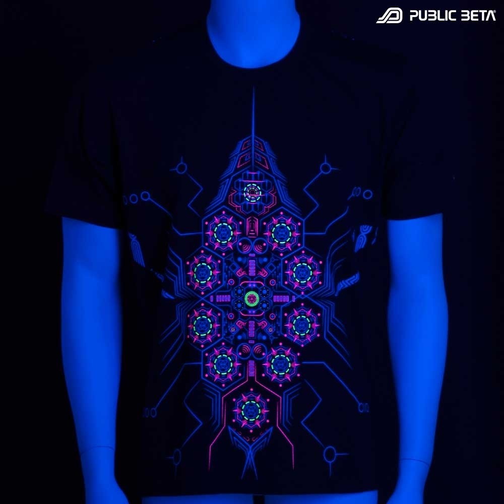 Psychedelic Blacklight Active T-Shirt - DeBug UV D95 