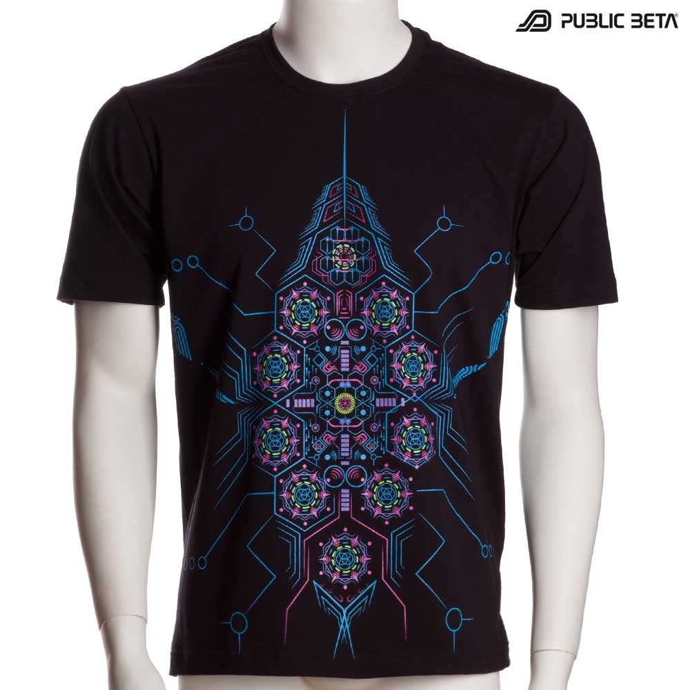 Psychedelic Blacklight Active T-Shirt - DeBug UV D95 