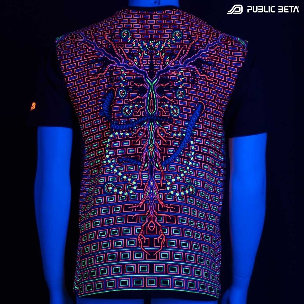Connected UV Reactive Printed T-Shirt