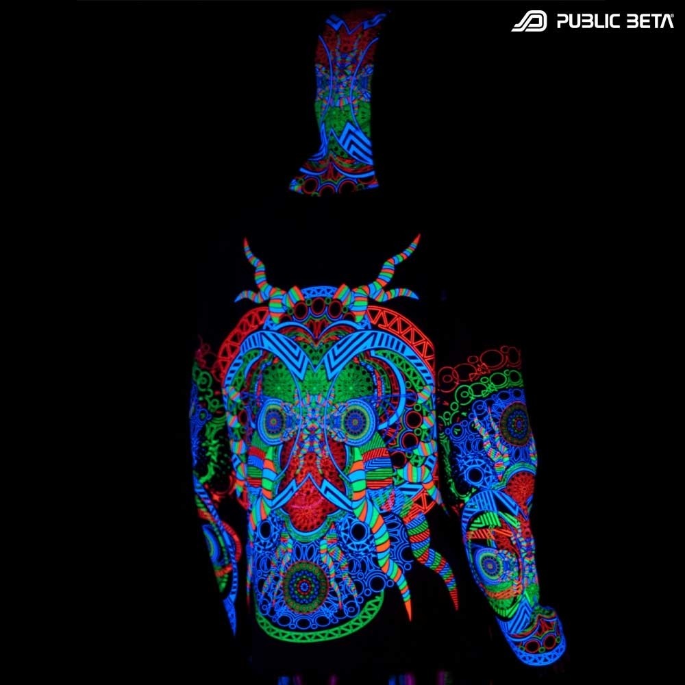 Blacklight Reactive Hooded Sweater Spirit UV