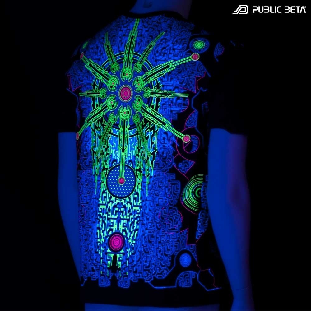 Solar Chip UV Glow T-Shirt / Psytrance Festival Clothing