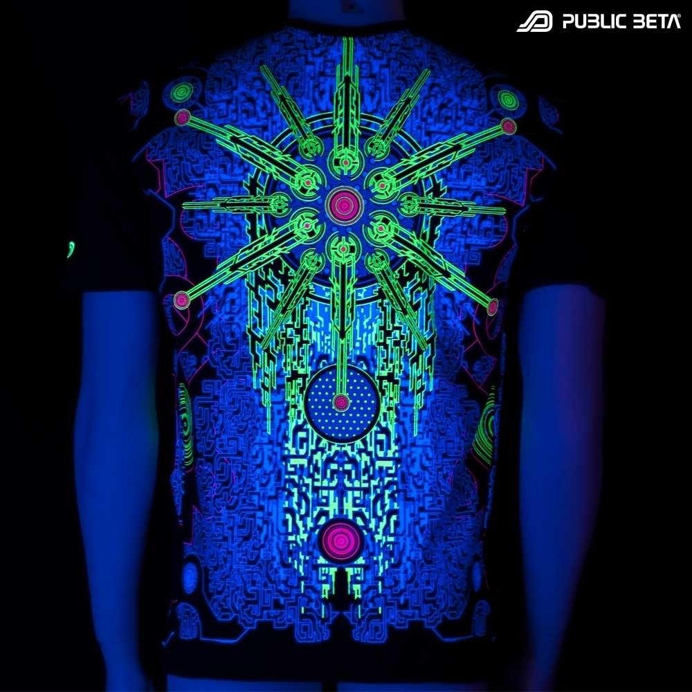 Solar Chip UV Glow T-Shirt / Psytrance Festival Clothing