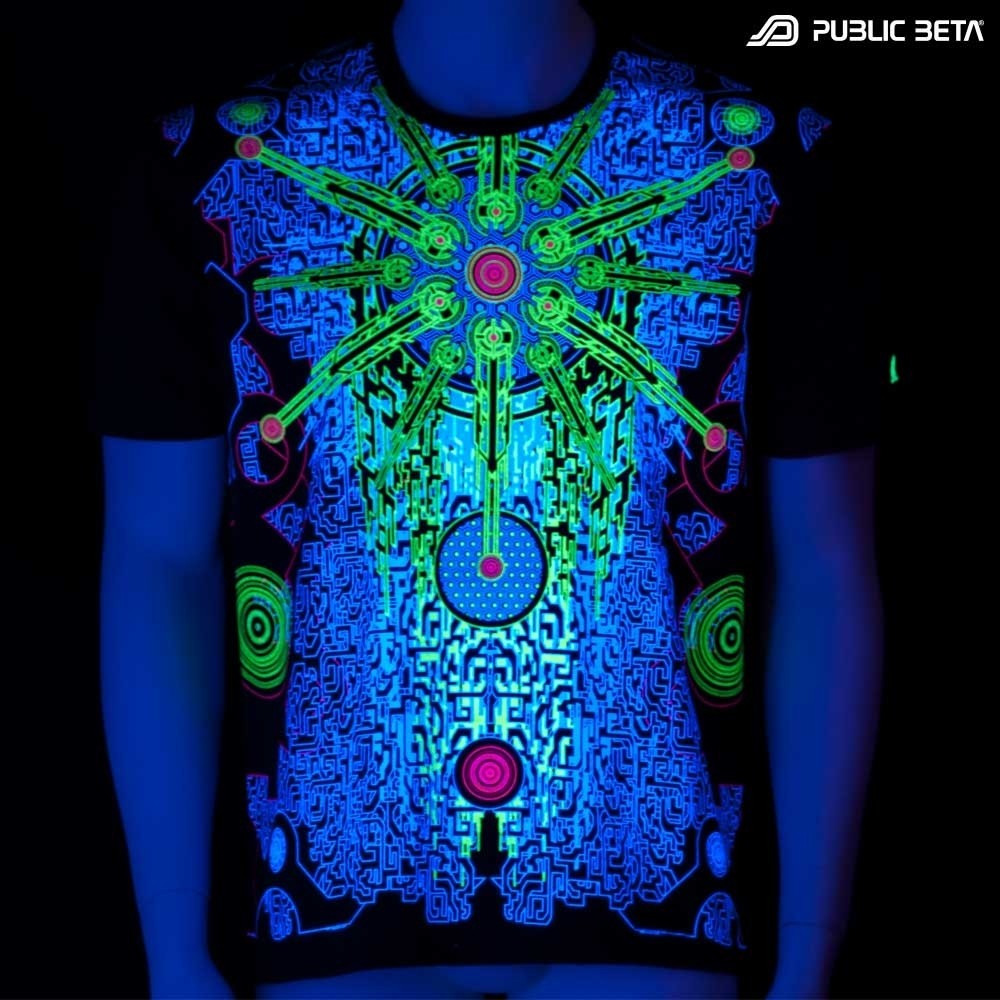 Solar Chip UV Glow T-Shirt / Psytrance Festival Clothing