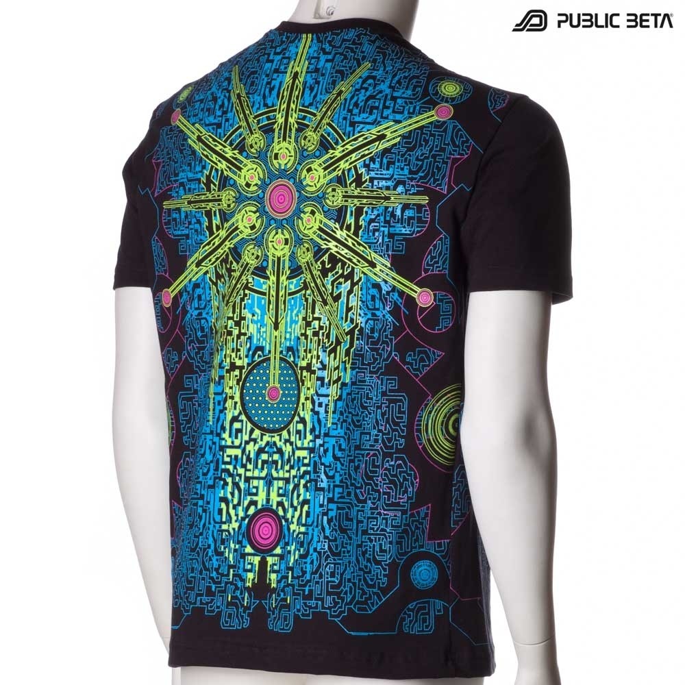 Solar Chip UV Glow T-Shirt / Psytrance Festival Clothing