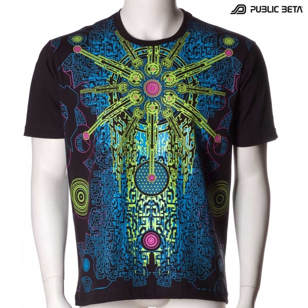 Solar Chip UV Glow T-Shirt / Psytrance Festival Clothing
