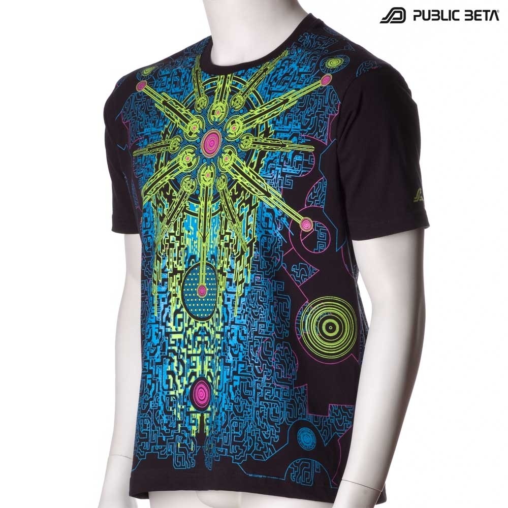 Solar Chip UV Glow T-Shirt / Psytrance Festival Clothing