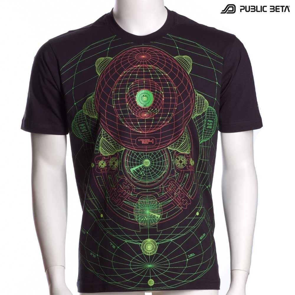 Intergalactic UV Active Psychedelic DJ T-Shirt