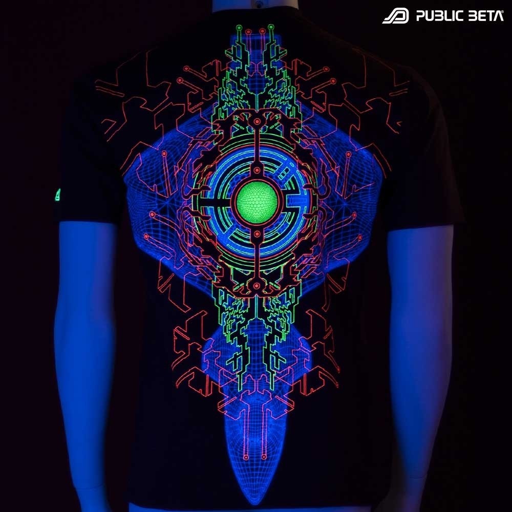 Trancemitter UV Active Psychedelic DJ T-Shirt / Fluorescent Alternative Fashion